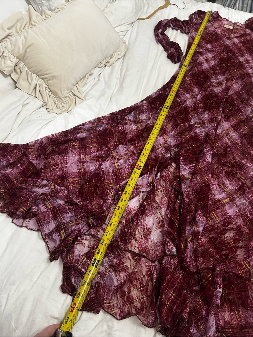 Free people Rudi tartan lace plaid maxi dress nwt large - Picture 11 of 14